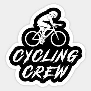 Cycling Crew Awesome Tee: Pedaling with Humor! Sticker